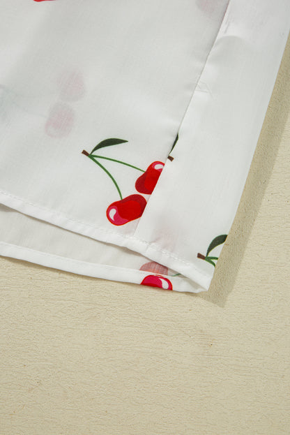 cherry print blouse