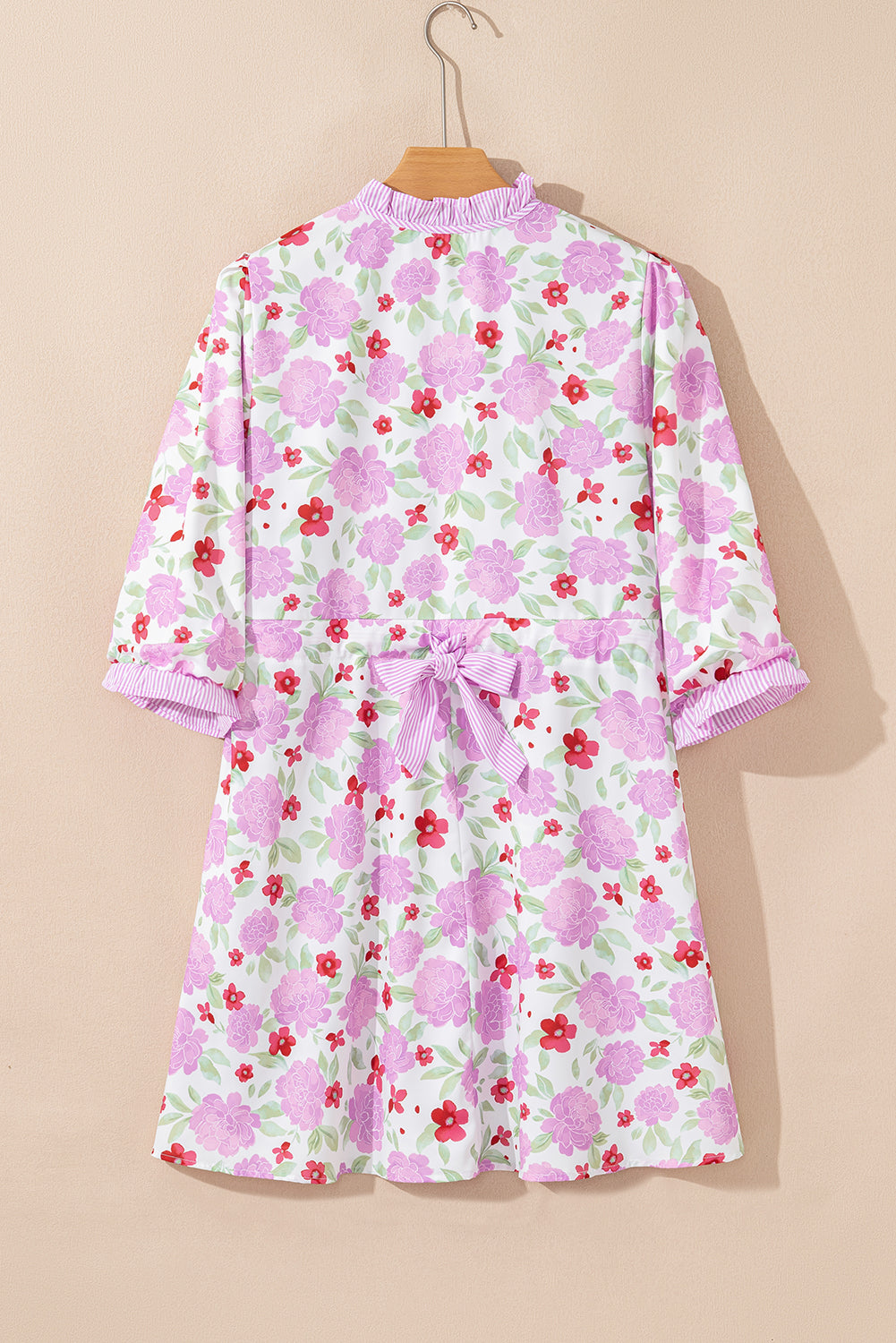 pink floral mini dress