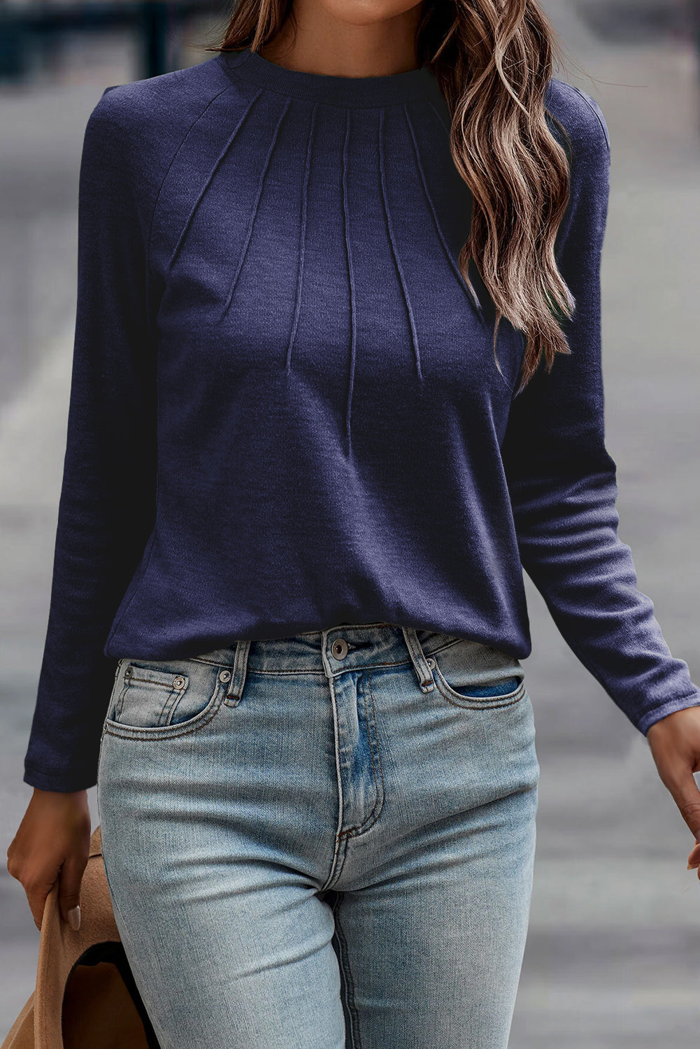 solid long sleeve top