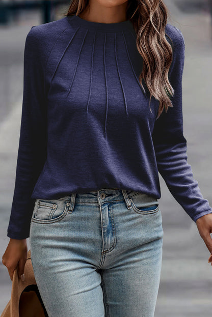 solid long sleeve top