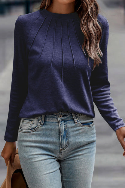 solid long sleeve top