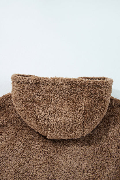 sherpa hoodie short set