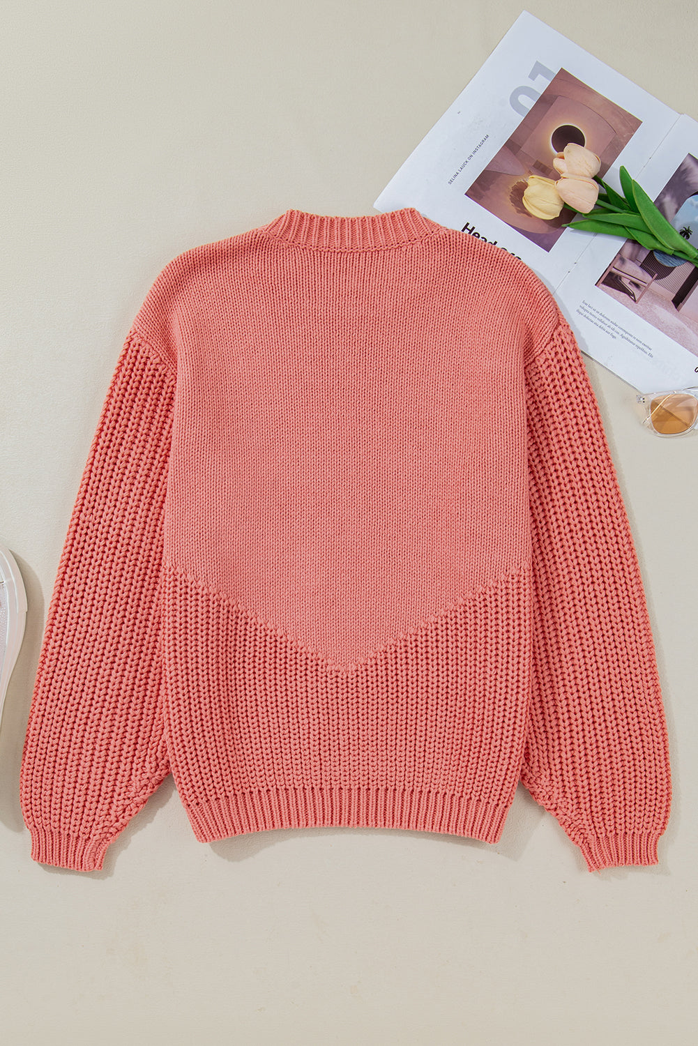 pumpkin embroidered sweater