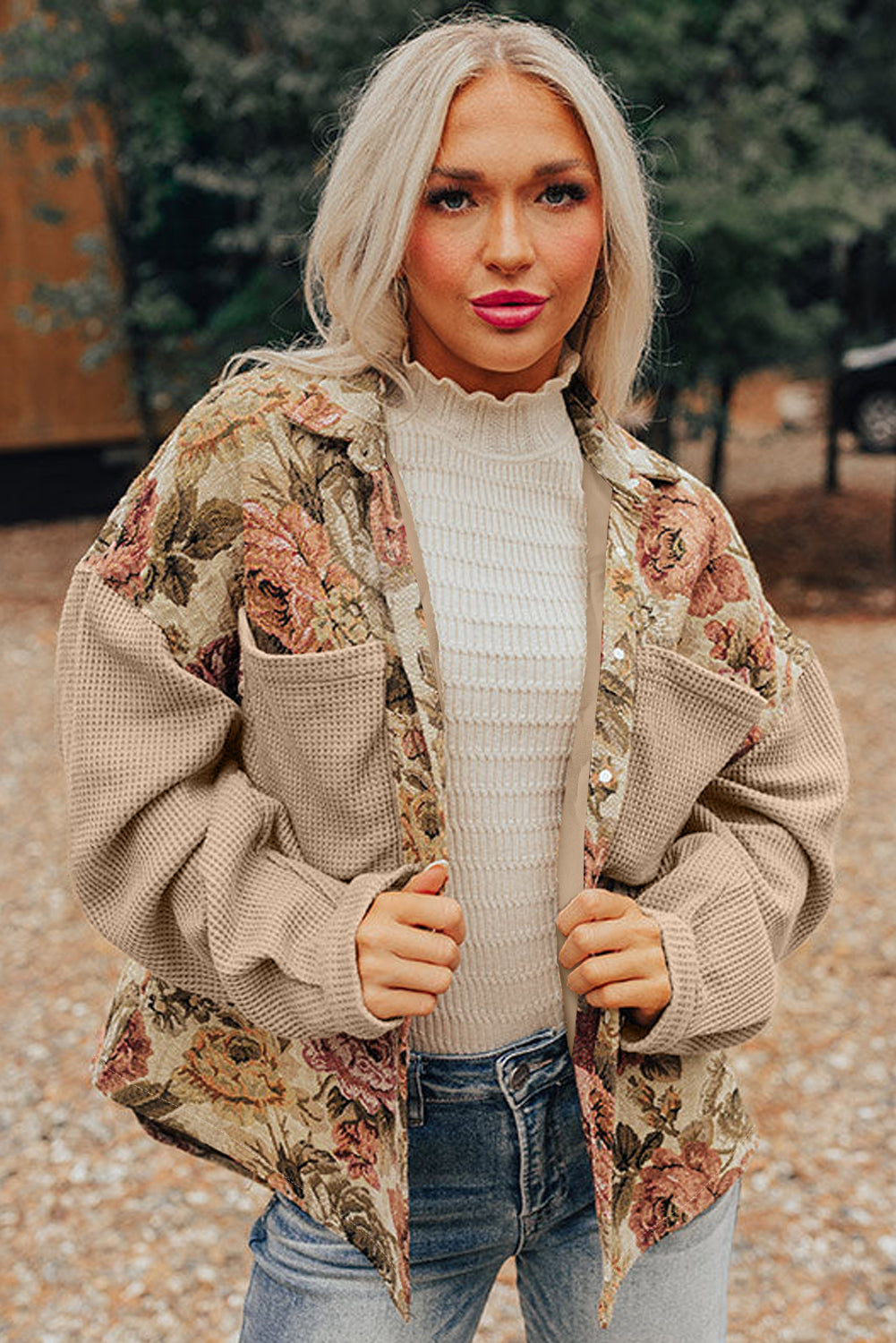 floral patchwork jacket