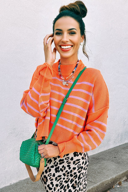 orange stripe sweater