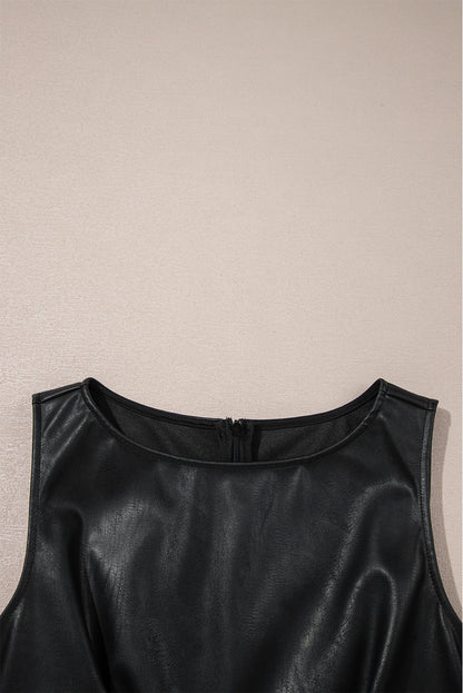 vegan leather dress