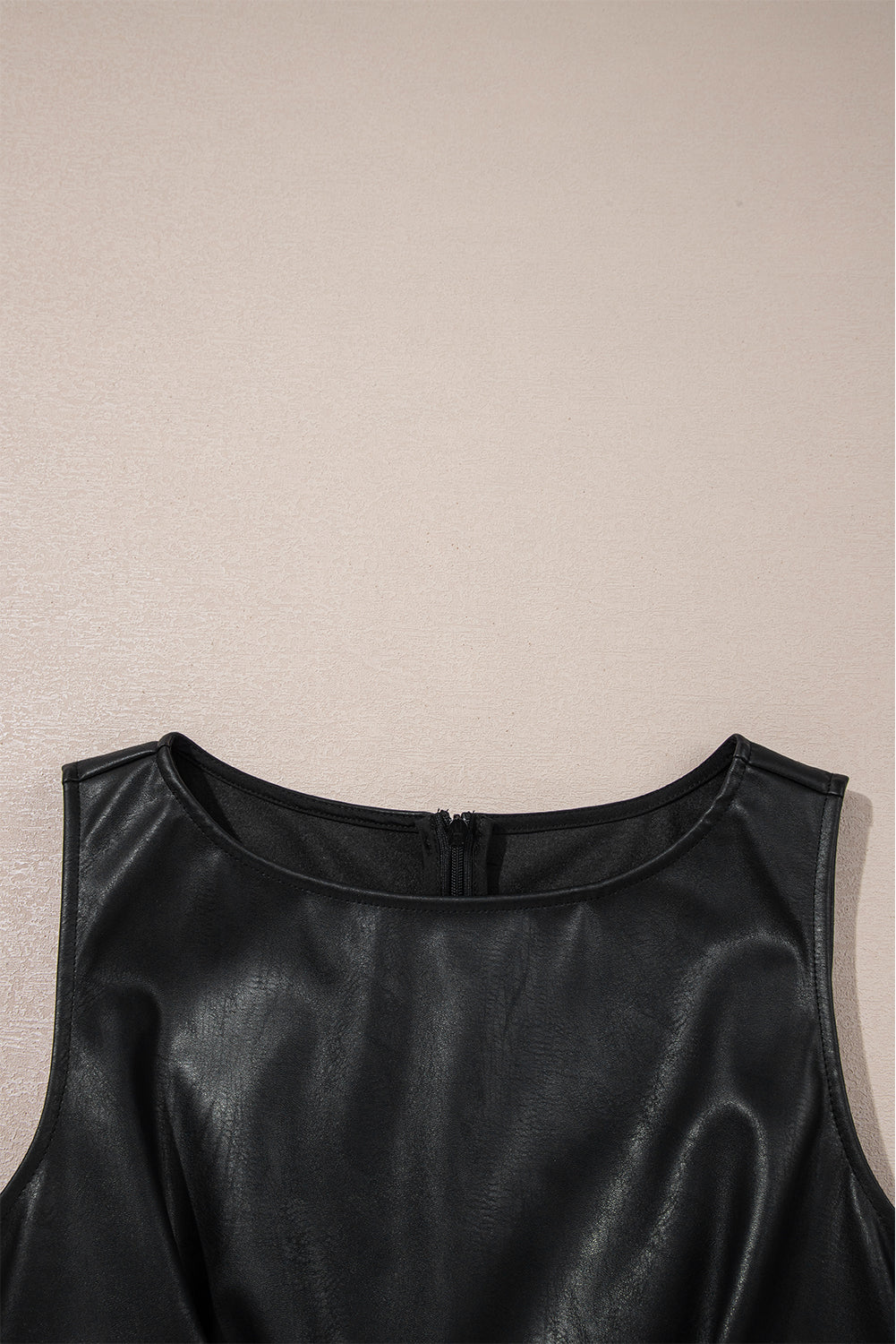 vegan leather dress
