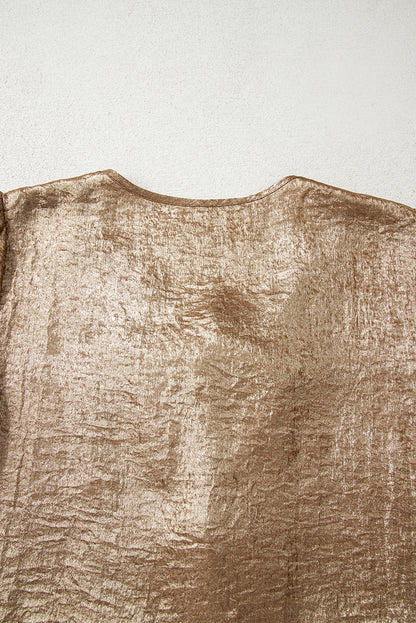 metallic blouse