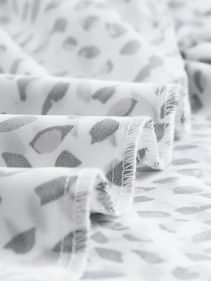 Leopard Print Off Shoulder Plus Size Blouse