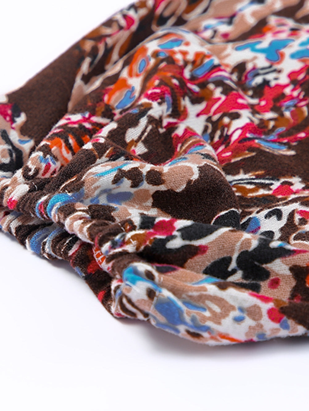 Flamboyant Crimson Curvy Floral Print Mini Dress