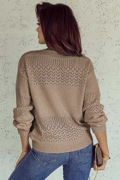 v neck drop shoulder sweater