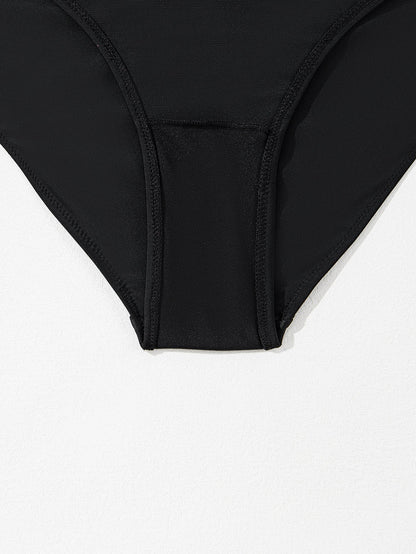 Flirty Rose Red Colorblock Cutout Monokini