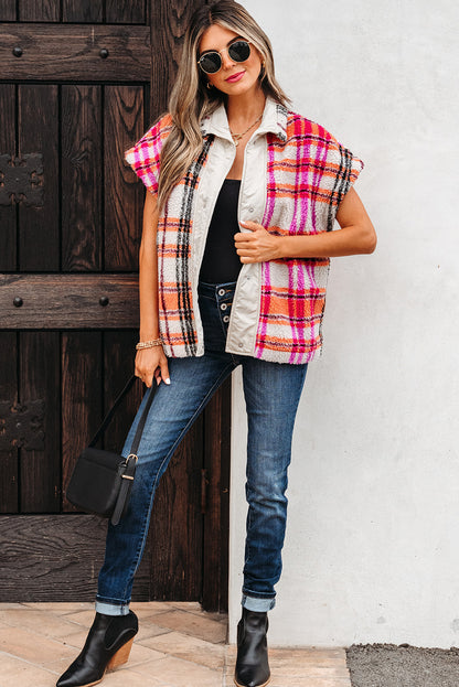 plaid jacket vest