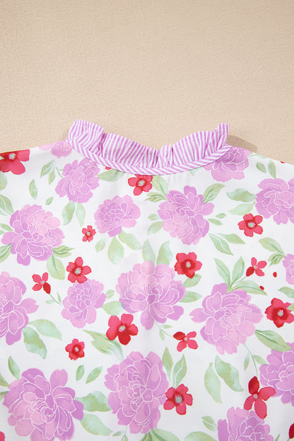 pink floral mini dress