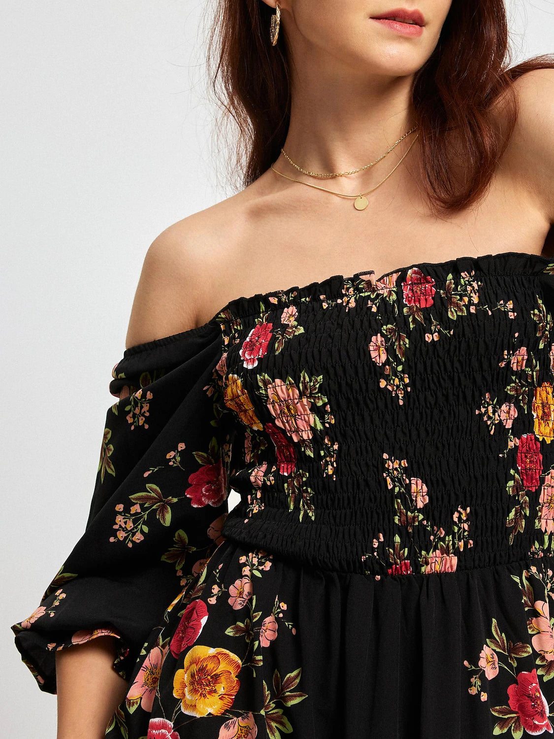 Floral Pattern Spring Vacation Dress, Wedding Guest Dresses