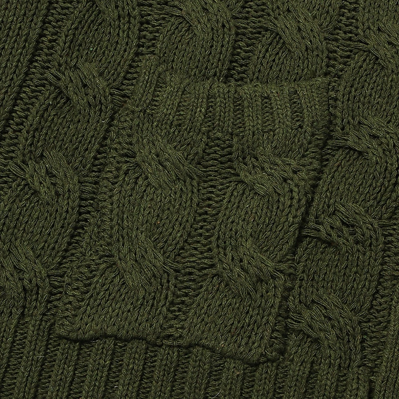 Women's Cardigan Sweater Open Front Cable Chunky Knit Button Pocket Fall Winter Tunic Daily Casual Soft Long Sleeve Solid Color Dark powder Black White S M L