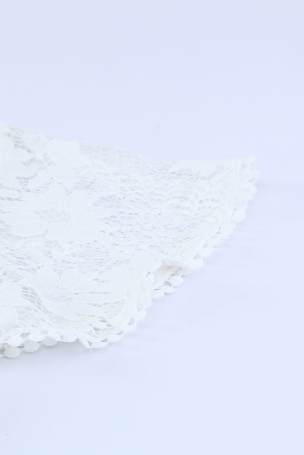 Angel Sleeve Floral Lace Wrap Mini Dress with V Neck - Elegant Summer Wedding Dress