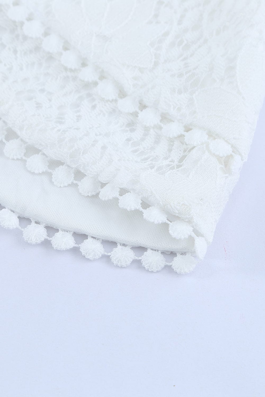 Angel Sleeve Floral Lace Wrap Mini Dress with V Neck - Elegant Summer Wedding Dress