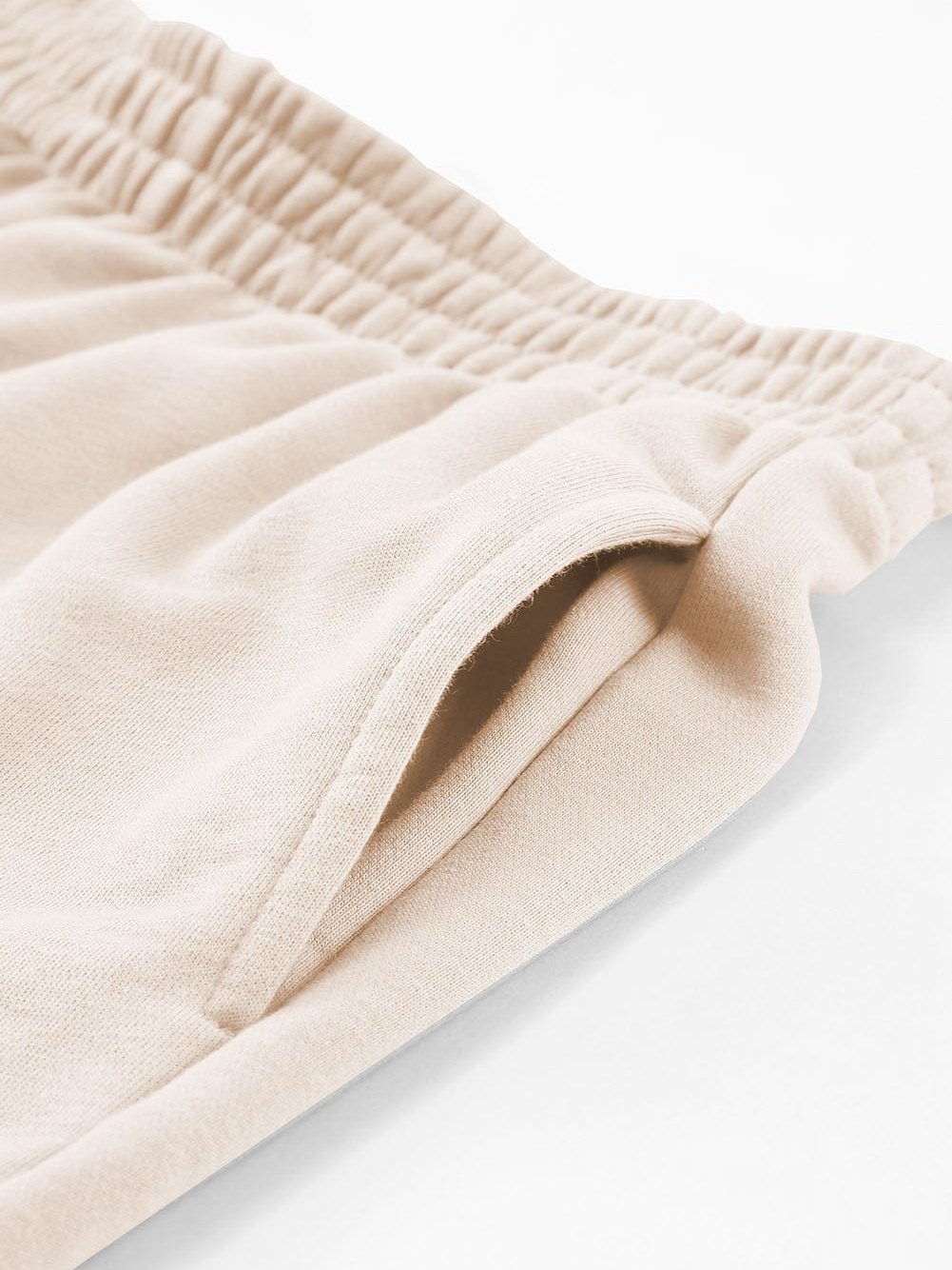 Apricot Casual High Neck Henley Top and Short Outfit