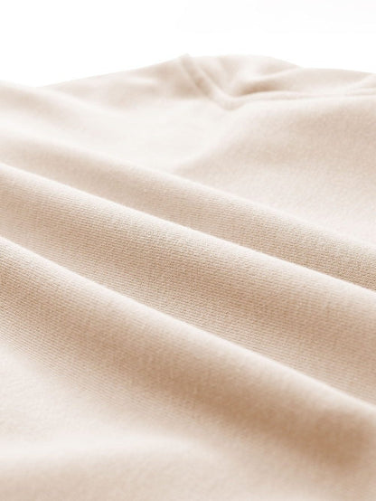 Apricot Casual High Neck Henley Top and Short Outfit