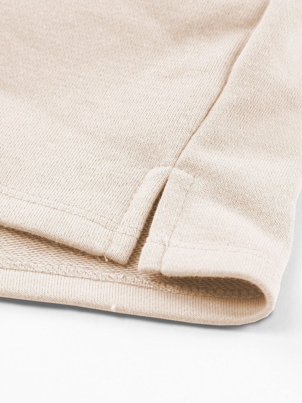 Apricot Casual High Neck Henley Top and Short Outfit