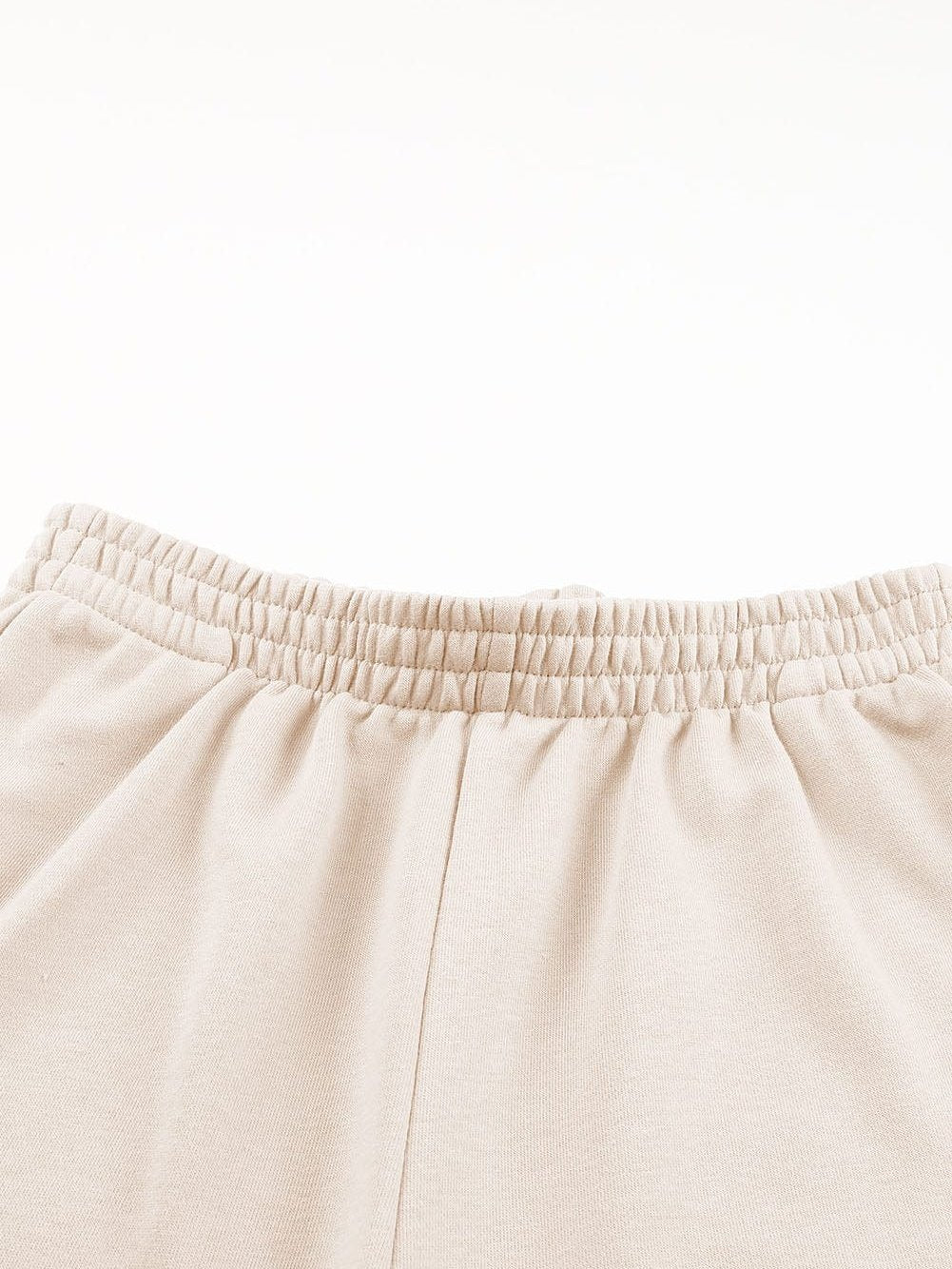 Apricot Casual High Neck Henley Top and Short Outfit