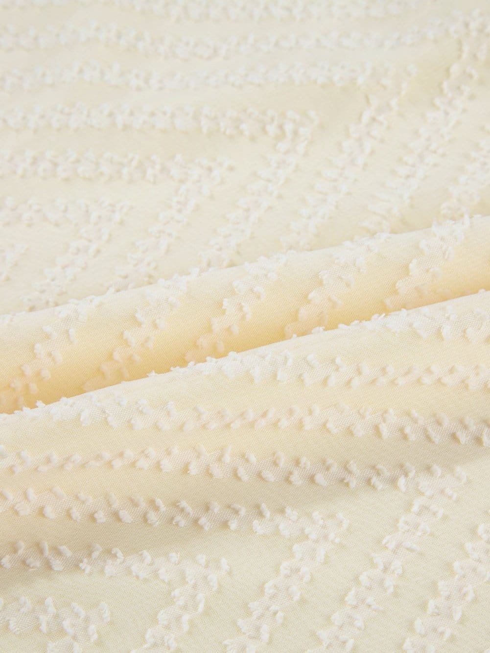 Apricot Chevron Sheer Puff Sleeve Surplice Mini Dress