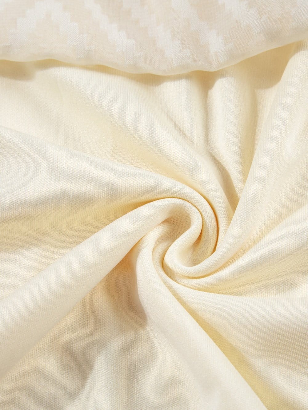 Apricot Chevron Sheer Puff Sleeve Surplice Mini Dress