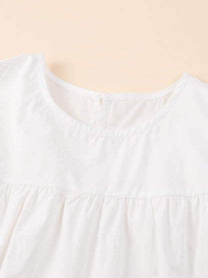 Apricot Colorblock Patchwork Ruffle Tiered Mini Dress