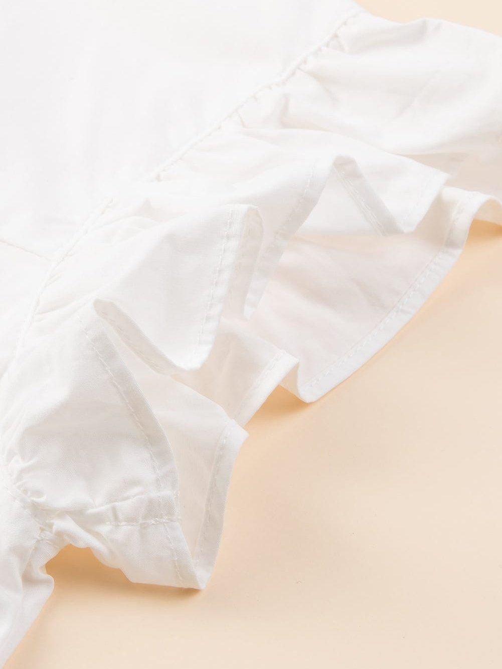 Apricot Colorblock Patchwork Ruffle Tiered Mini Dress