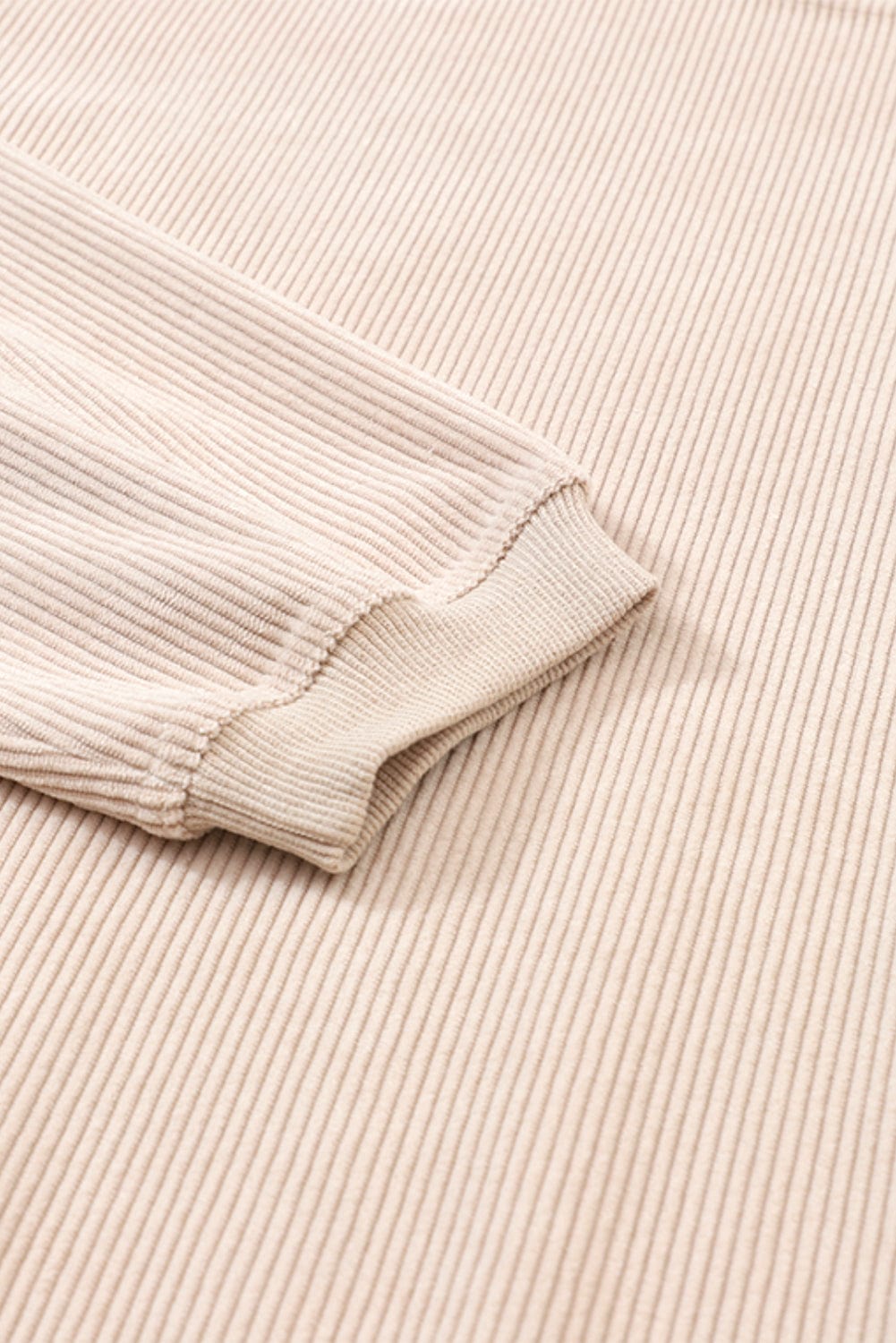 Apricot Corded Ribbed Oversized Sweater