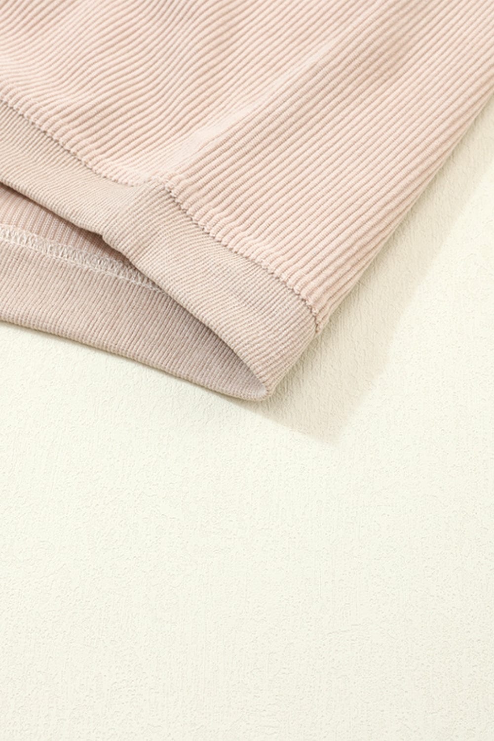Apricot Corded Ribbed Oversized Sweater