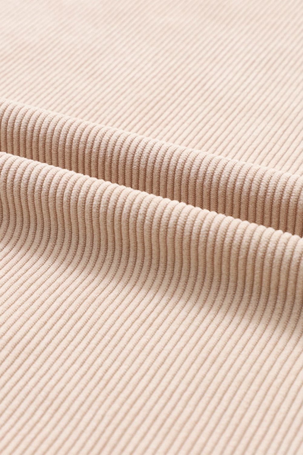 Apricot Corded Ribbed Oversized Sweater