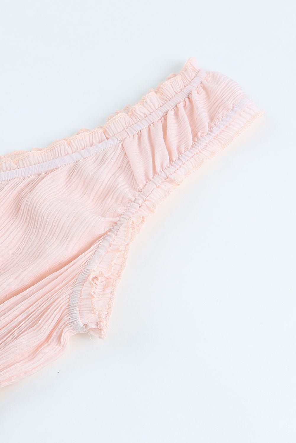 Apricot Flounce A-line Midi Dress with Smocked Waist