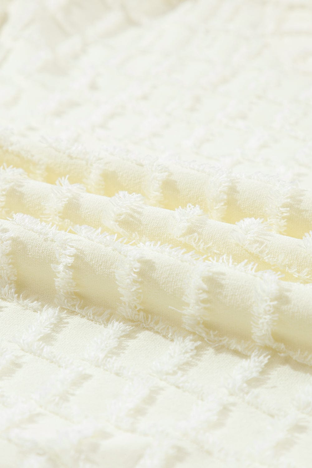 Apricot Glittered Lattice Textured Two-Piece Lounge Set