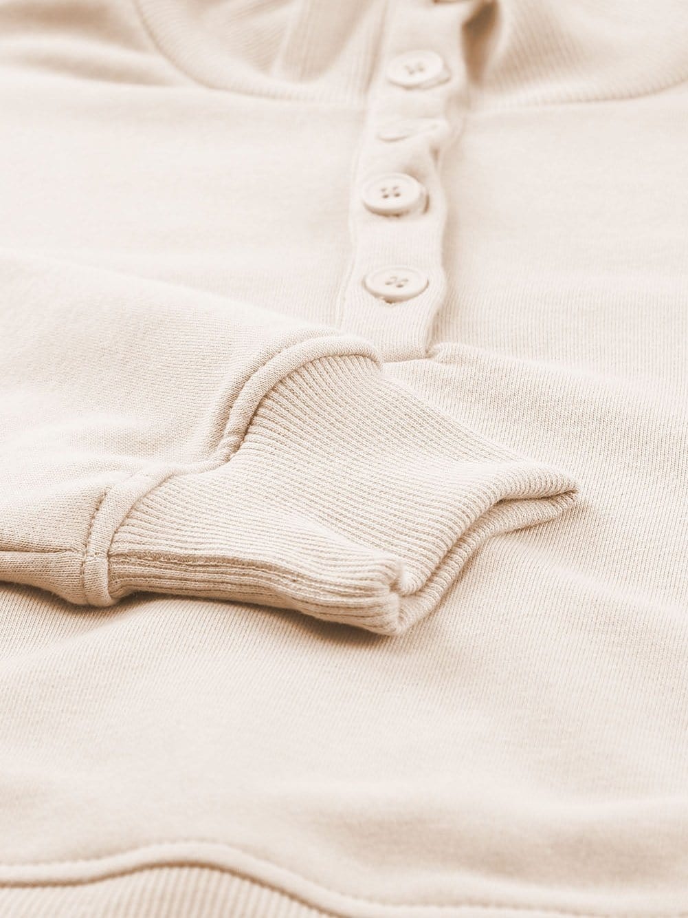 Apricot High Neck Henley Top and Shorts Set - Stylish Casual Outfit