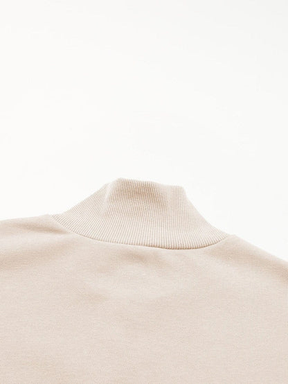 Apricot High Neck Henley Top and Shorts Set - Stylish Casual Outfit