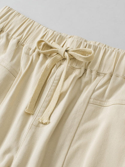 Apricot High Waist Drawstring Pocketed Pants