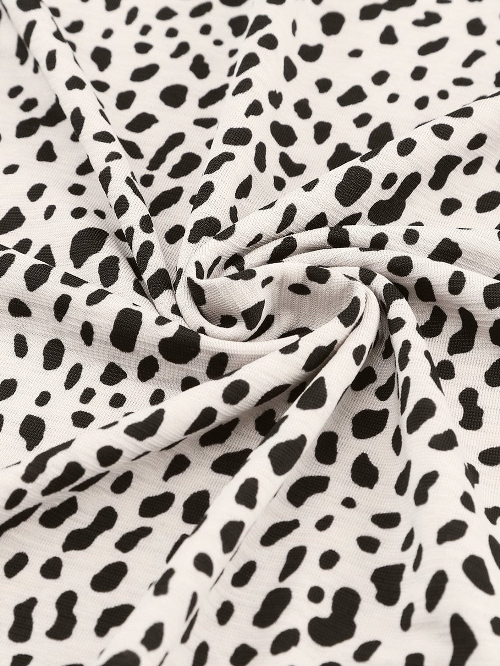 Apricot Leopard Print Round Neck Long Sleeve Top