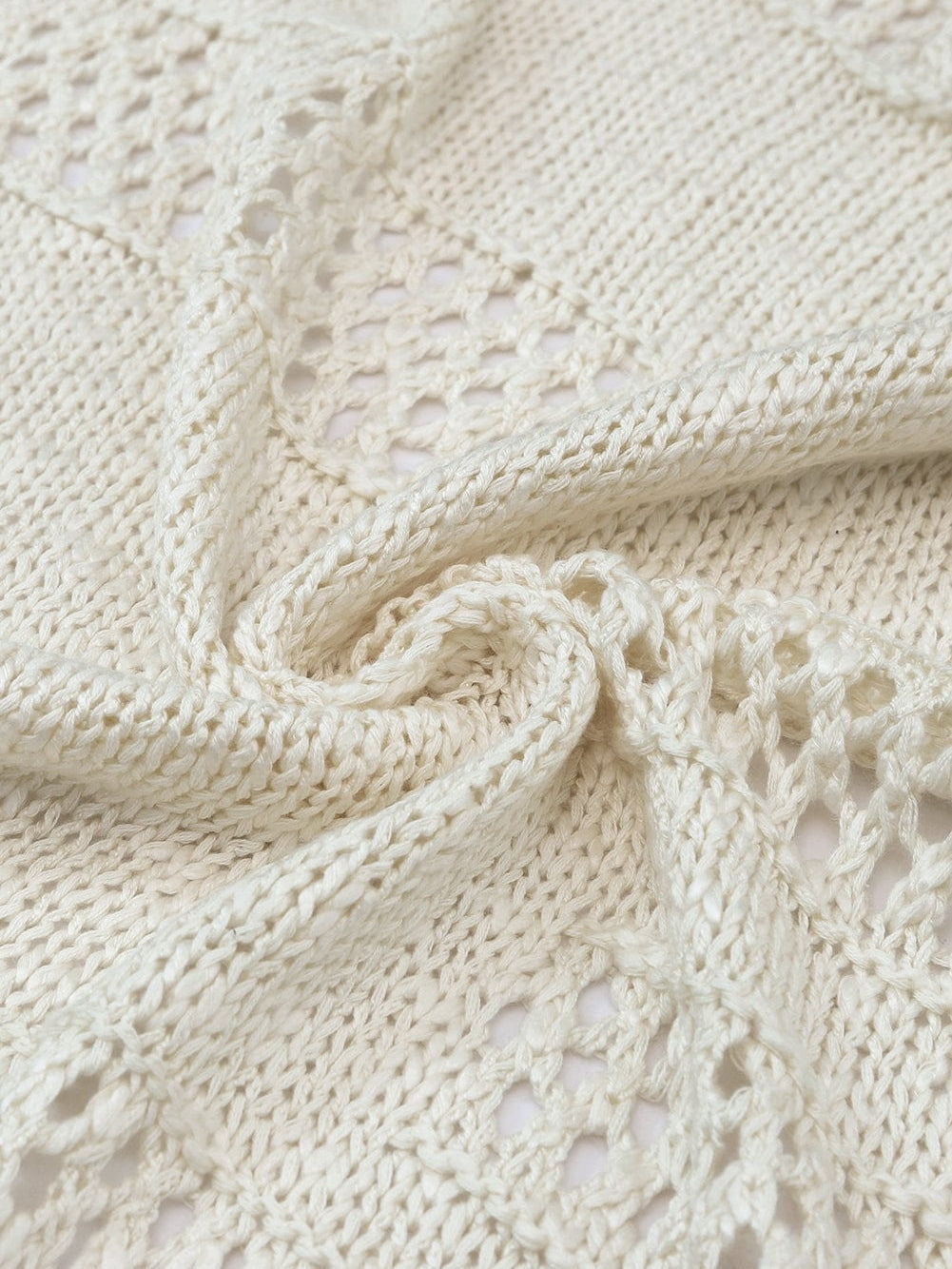 Apricot Lightweight Open Knit Dolman Sleeve Cardigan