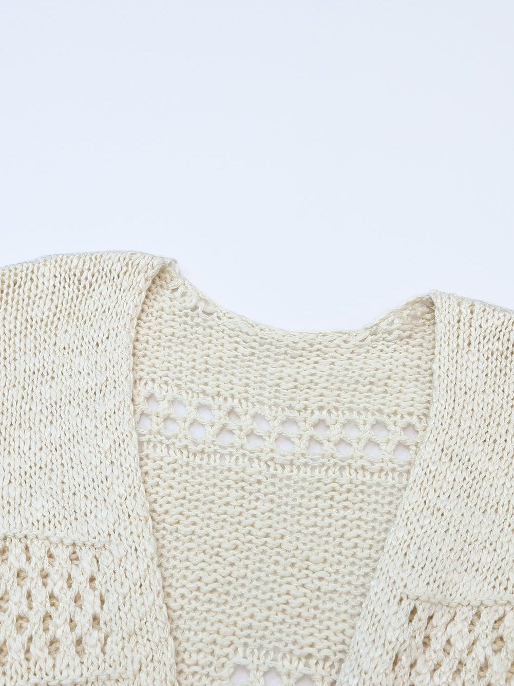 Apricot Lightweight Open Knit Dolman Sleeve Cardigan