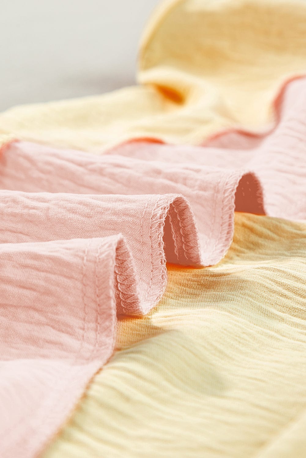 Apricot Patchwork Colorblock V Neck Summer T Shirt