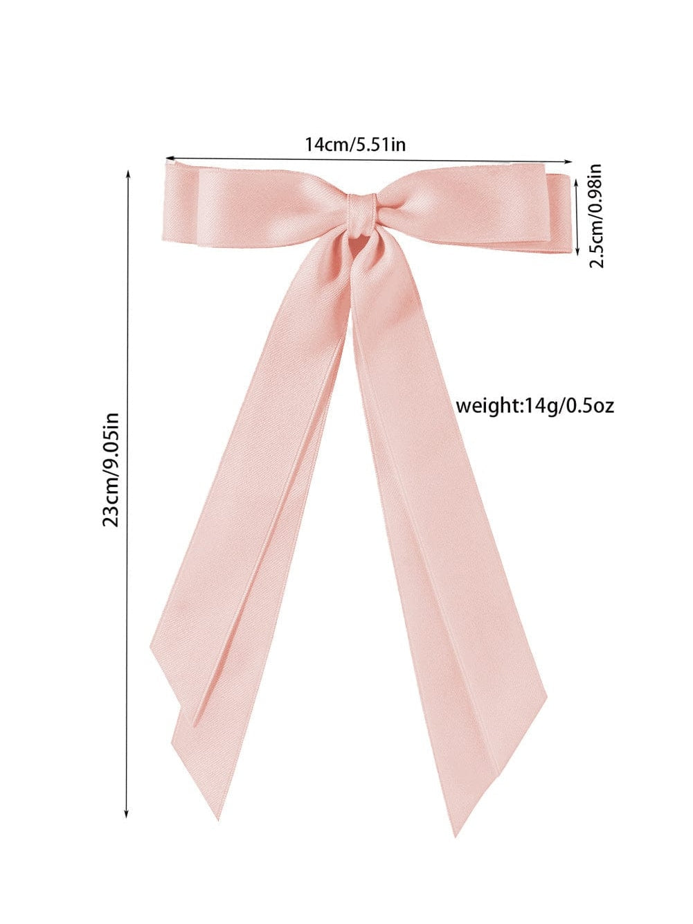 Apricot Pink Double Bow Knot Alligator Hair Clip