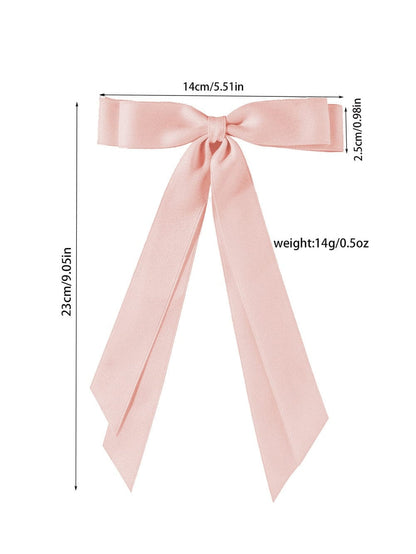 Apricot Pink Double Bow Knot Alligator Hair Clip