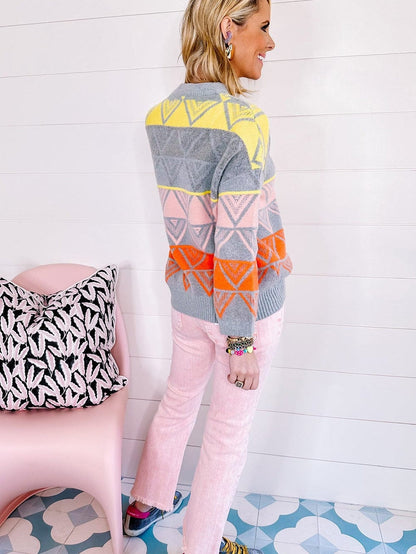 Apricot Pink Mid-Waist Flare Crop Jeans with Button Closure