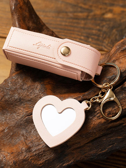 Apricot Pink Portable Lipstick Pocket Keychain