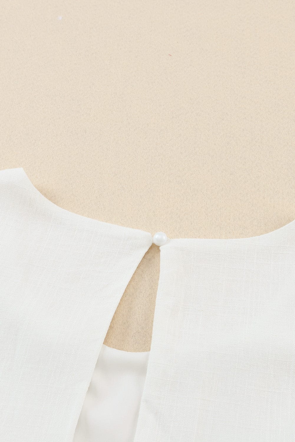 Apricot Round Neck Sleeveless Wide Leg Jumpsuit