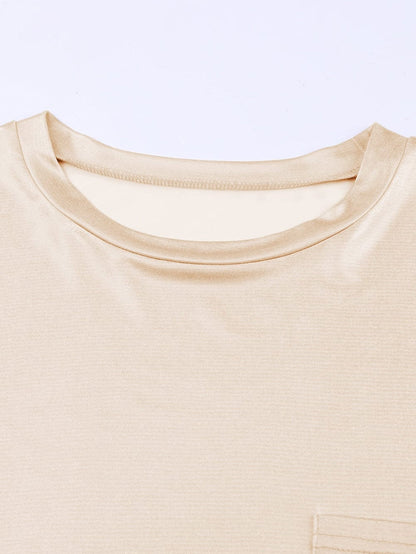 Apricot Silky Oversized Pocket Tee