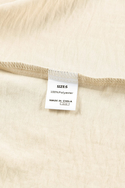 Apricot Smocked Cuff Shift Blouse