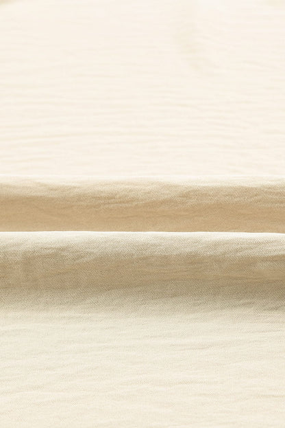 Apricot Smocked Cuff Shift Blouse